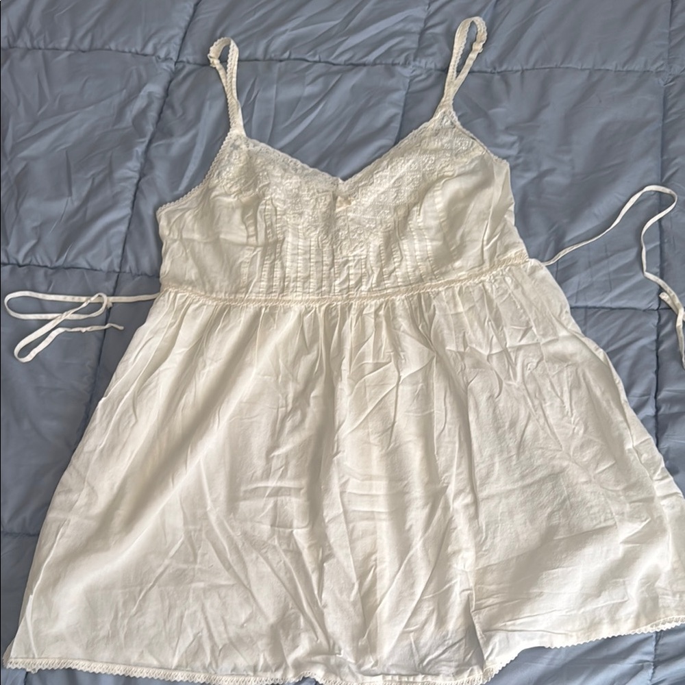 Victoria's Secret White Chemise with Adjustable Straps